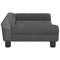Canapé pour enfants gris foncé 70x45x26 cm velours 529681529681