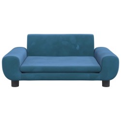 Canapé pour enfants bleu 70x45x33 cm velours 529683529683