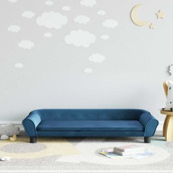 Canapé pour enfants bleu 100x50x26 cm velours 529684529684