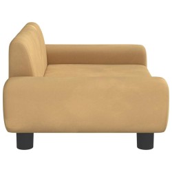 Canapé pour enfants marron 70x45x33 cm velours 529685529685