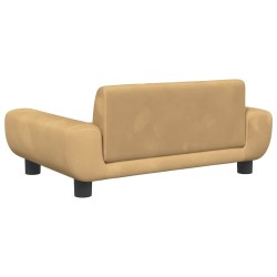 Canapé pour enfants marron 70x45x33 cm velours 529685529685
