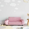 Canapé pour enfants rose 70x45x33 cm velours 529686529686