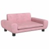 Canapé pour enfants rose 70x45x33 cm velours 529686529686