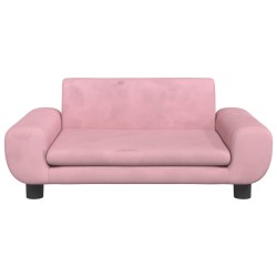 Canapé pour enfants rose 70x45x33 cm velours 529686529686