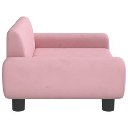 Canapé pour enfants rose 70x45x33 cm velours 529686529686