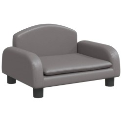 Canapé pour enfants gris 50x40x30 cm similicuir 529690529690