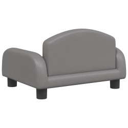 Canapé pour enfants gris 50x40x30 cm similicuir 529690529690