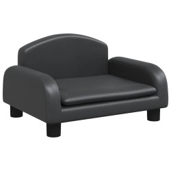 Canapé pour enfants noir 50x40x30 cm similicuir 529692529692