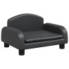 Canapé pour enfants noir 50x40x30 cm similicuir 529692529692