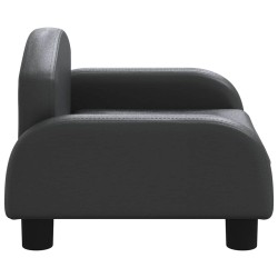 Canapé pour enfants noir 50x40x30 cm similicuir 529692529692
