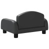 Canapé pour enfants noir 50x40x30 cm similicuir 529692529692