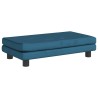 Canapé avec repose-pied pour enfants bleu 100x50x30 cm velours 529694529694
