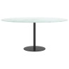 Dessus de table blanc Ø90x1 cm verre trempé avec design marbre 529695529695