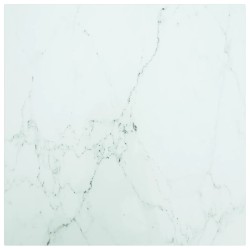 Dessus de table blanc 50x50 cm 6 mm verre trempé design marbre 529700529700