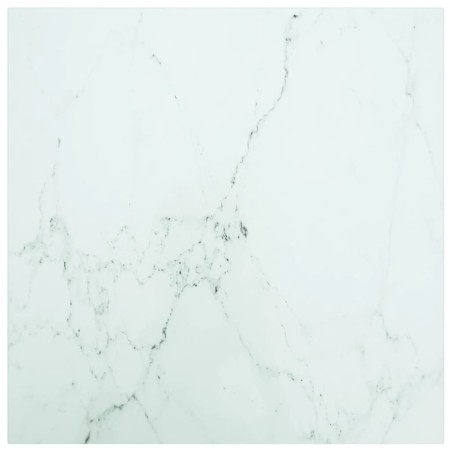 Dessus de table blanc 50x50 cm 6 mm verre trempé design marbre 529700529700