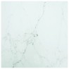 Dessus de table blanc 50x50 cm 6 mm verre trempé design marbre 529700529700