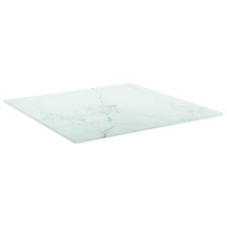 Dessus de table blanc 50x50 cm 6 mm verre trempé design marbre 529700529700