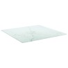 Dessus de table blanc 50x50 cm 6 mm verre trempé design marbre 529700529700