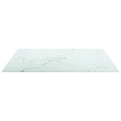 Dessus de table blanc 50x50 cm 6 mm verre trempé design marbre 529700529700