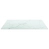 Dessus de table blanc 50x50 cm 6 mm verre trempé design marbre 529700529700