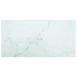 Dessus de table blanc 100x50 cm 6 mm verre trempé design marbre 529701529701
