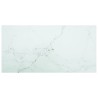 Dessus de table blanc 100x50 cm 6 mm verre trempé design marbre 529701529701