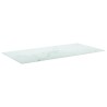 Dessus de table blanc 100x50 cm 6 mm verre trempé design marbre 529701529701