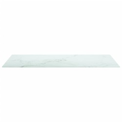 Dessus de table blanc 100x50 cm 6 mm verre trempé design marbre 529701529701
