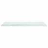 Dessus de table blanc 100x50 cm 6 mm verre trempé design marbre 529701529701