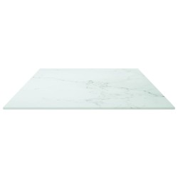 Dessus de table blanc 100x50 cm 6 mm verre trempé design marbre 529701529701