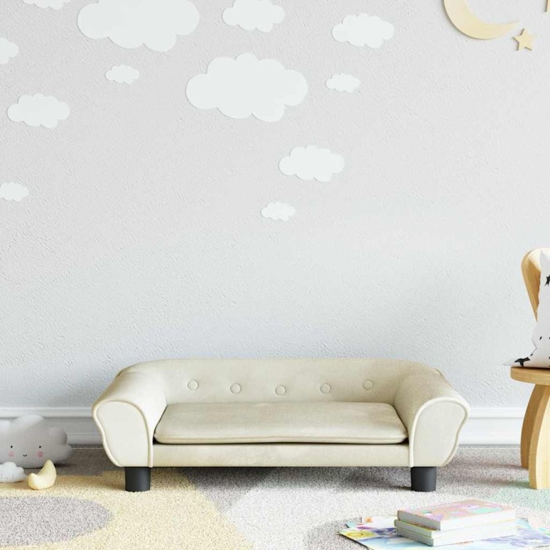 Canapé pour enfants crème 70x45x26 cm velours 529706529706