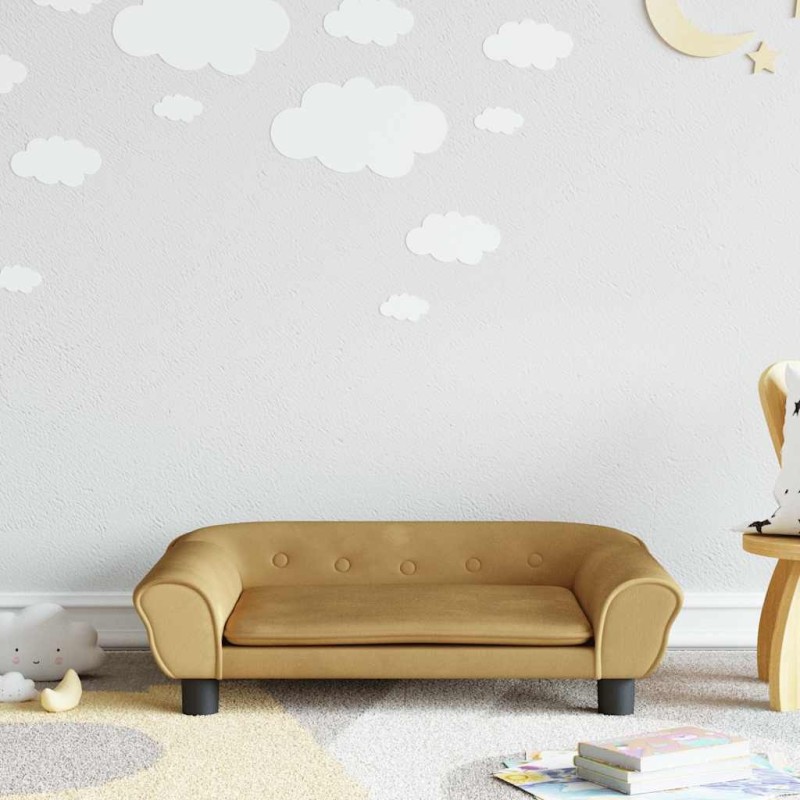 Canapé pour enfants marron 70x45x26 cm velours 529708529708