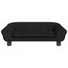 Canapé pour enfants noir 70x45x26 cm velours 529709529709