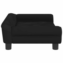 Canapé pour enfants noir 70x45x26 cm velours 529709529709