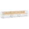 Banc de jardin design gabion 347x71x65,5 cm bois massif de pin 529711529711