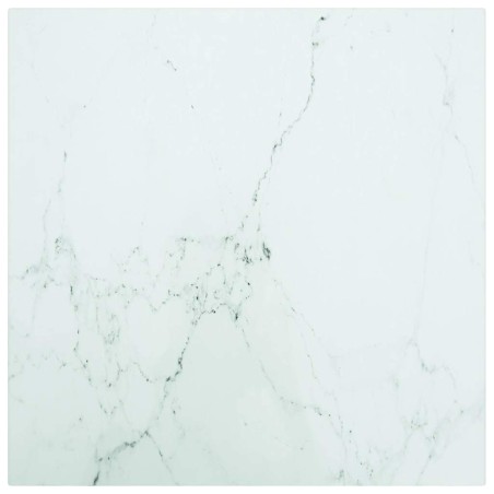 Dessus de table blanc 40x40 cm 6 mm verre trempé design marbre 529714529714