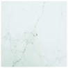 Dessus de table blanc 40x40 cm 6 mm verre trempé design marbre 529714529714