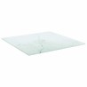 Dessus de table blanc 40x40 cm 6 mm verre trempé design marbre 529714529714