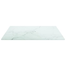 Dessus de table blanc 40x40 cm 6 mm verre trempé design marbre 529714529714