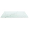 Dessus de table blanc 40x40 cm 6 mm verre trempé design marbre 529714529714