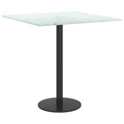 Dessus de table blanc 40x40 cm 6 mm verre trempé design marbre 529714529714