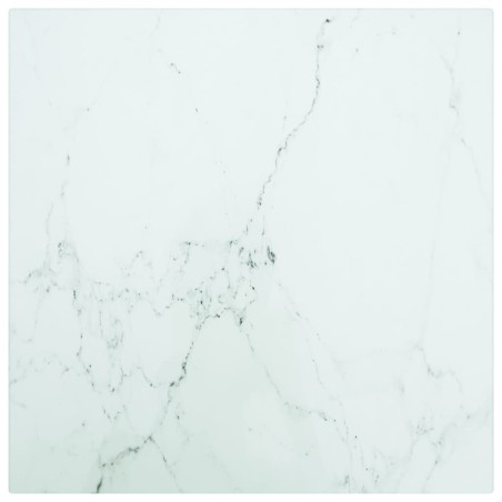 Dessus de table blanc 30x30 cm 6 mm verre trempé design marbre 529716529716