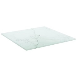 Dessus de table blanc 30x30 cm 6 mm verre trempé design marbre 529716529716