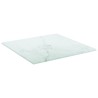 Dessus de table blanc 30x30 cm 6 mm verre trempé design marbre 529716529716