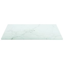 Dessus de table blanc 30x30 cm 6 mm verre trempé design marbre 529716529716