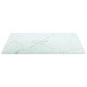 Dessus de table blanc 30x30 cm 6 mm verre trempé design marbre 529716529716