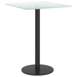 Dessus de table blanc 30x30 cm 6 mm verre trempé design marbre 529716529716