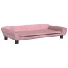 Canapé pour enfants rose 100x50x26 cm velours 529717529717