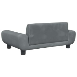 Canapé pour enfants gris foncé 70x45x33 cm velours 529718529718