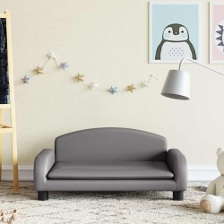 Canapé pour enfants gris 70x45x30 cm similicuir 529722529722